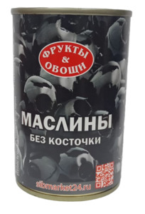 300 г. Маслины черные б/к "Фрукты и Овощи" 300 г.*12
