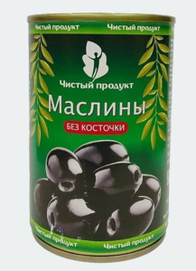 Маслины черные б/к "Чистый продукт" 300 г.*12